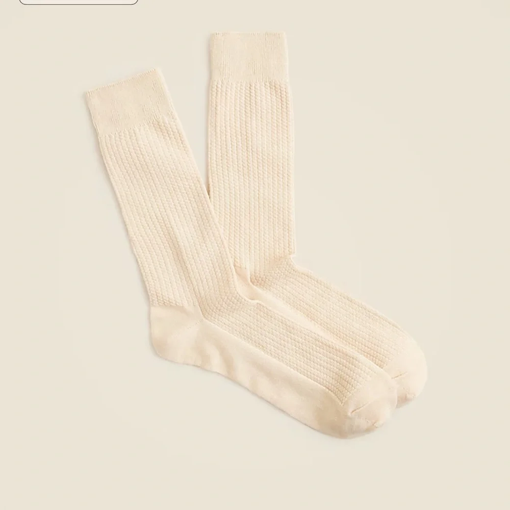 J.Crew Washed texture-stripe socks Pale Sun